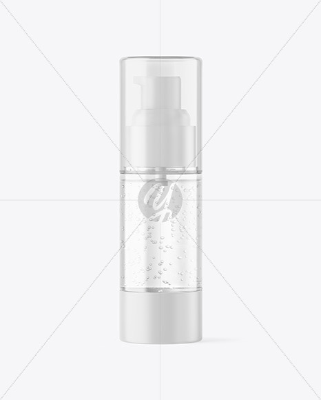 Clear Airless Pump Bottle Mockup