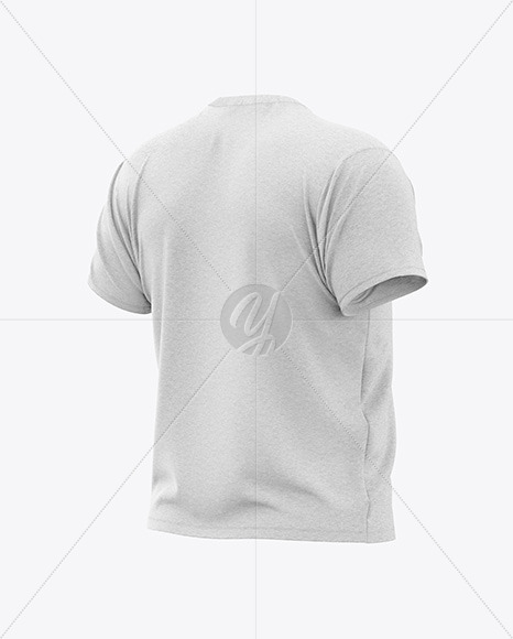 Men's T-Shirt Mockup - Back Half Side View