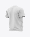 Men's T-Shirt Mockup - Back Half Side View