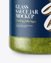 Glass Jar With Pesto Sauce Mockup