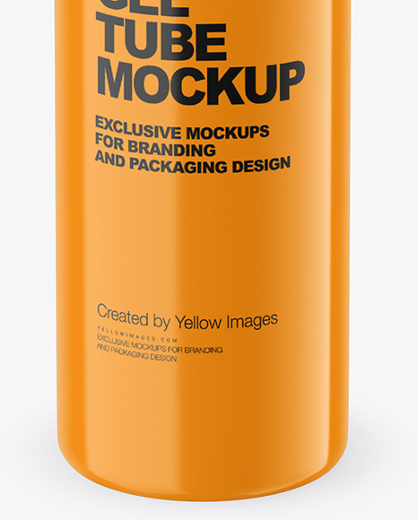 Glossy Shaving Gel Tube Mockup Glossy Shaving Gel Tube Mockup