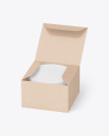 Kraft Paper Box with Cosmetic Jar Mockup