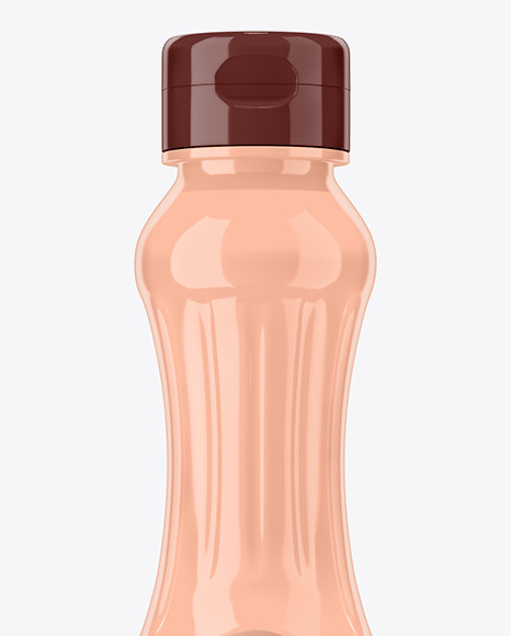 Glossy Plastic Syrup Bottle Mockup