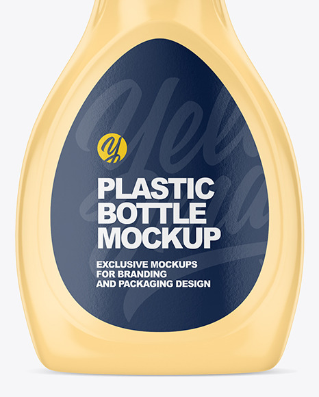 Matte Plastic Syrup Bottle Mockup