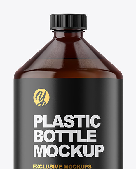 Amber Plastic Bottle Mockup Amber Plastic Bottle Mockup