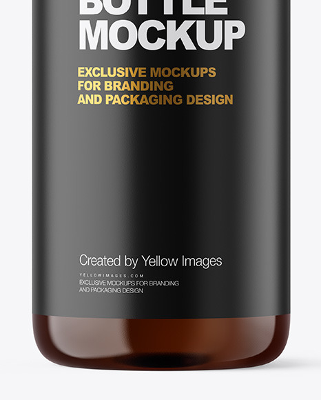 Amber Plastic Bottle Mockup Amber Plastic Bottle Mockup