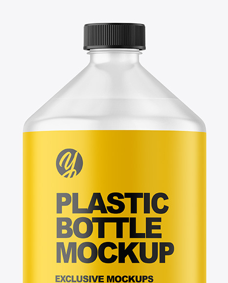 Frosted Plastic Bottle Mockup