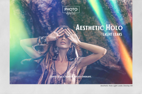 Aesthetic Holo Light Leaks Overlays - Rays