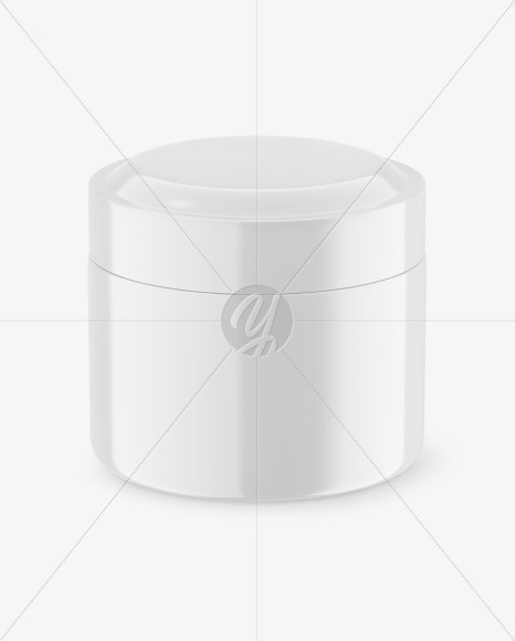 Glossy Cosmetic Jar Mockup