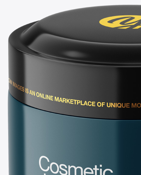 Glossy Cosmetic Jar Mockup