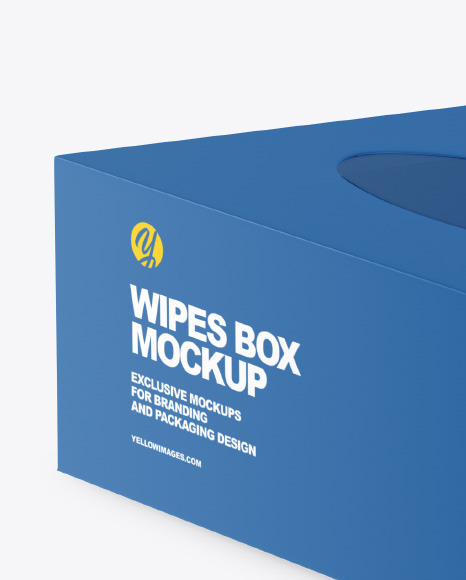 Glossy Box w/ Wipes Mockup