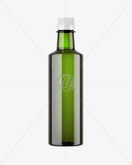 Green Plastic Bottle Mockup