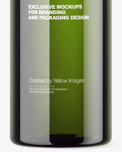 Green Plastic Bottle Mockup