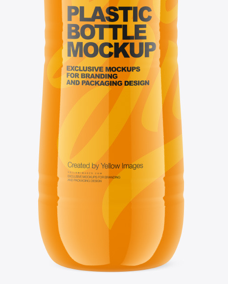 Glossy Plastic Bottle Mockup