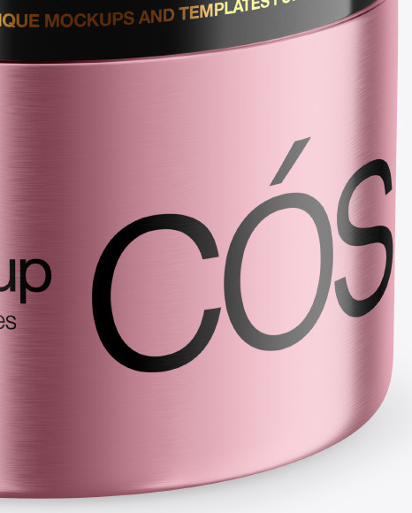 Metallic Cosmetic Jar Mockup