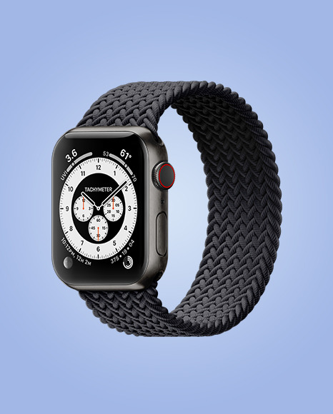 Apple Watch Series 6 with Titanium Case Mockup