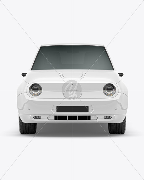 Compact Electric Car Mockup - Front View