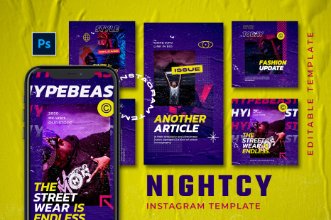 Nightcy Instagram Template - Instagram posts