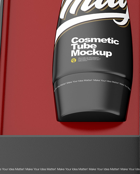 Gift Box With Cosmetic Tube Mockup