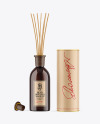 Amber Diffuser Bottle with Tube Mockup