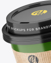 Glossy Coffee Cup with Holder Mockup