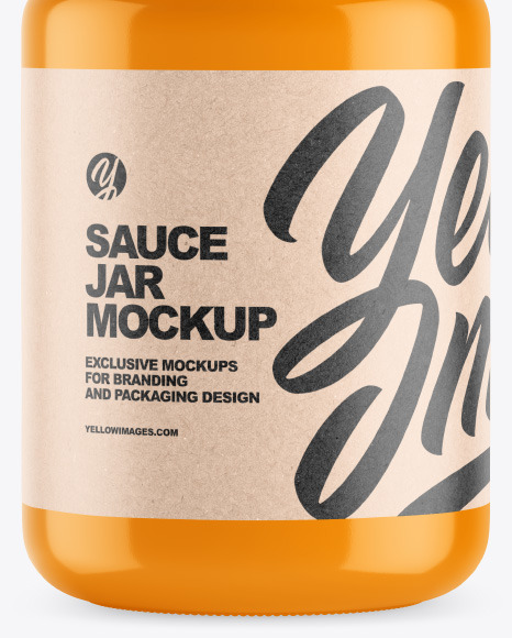 Glossy Sauce Jar Mockup