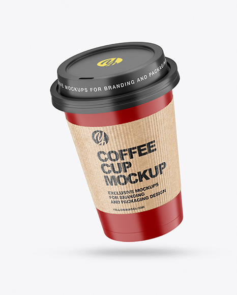 Matte Coffee Cup with Holder Mockup