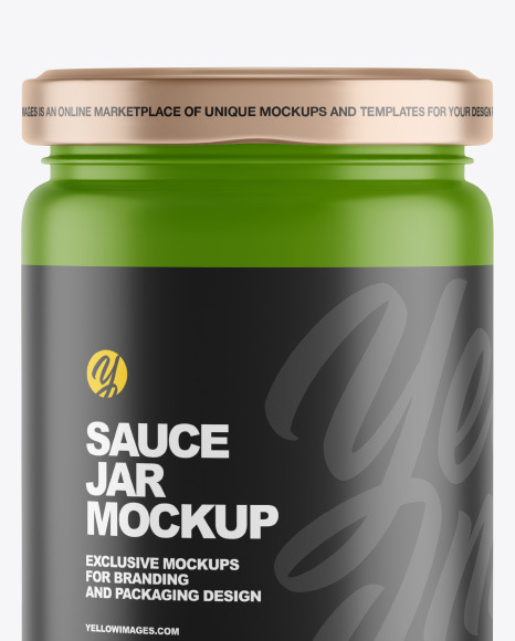 Matte Sauce Jar Mockup