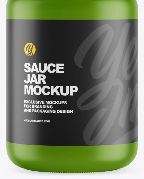 Matte Sauce Jar Mockup
