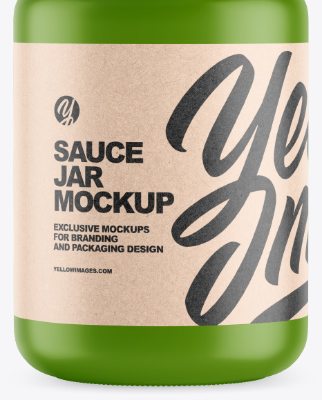 Matte Sauce Jar Mockup