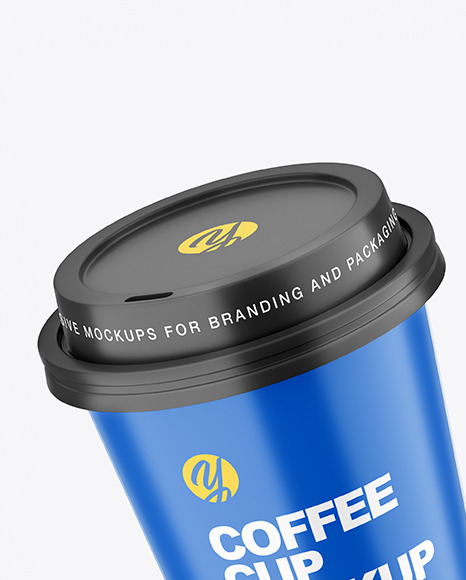 Two Matte Coffee Cups Mockup