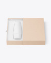 Kraft Paper Box With Cosmetic Tube Mockup