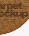 Round Carpet with Loop Pile Mockup