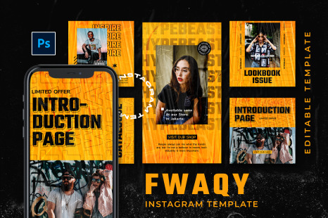 Fwaqy Instagram Template - Instagram posts