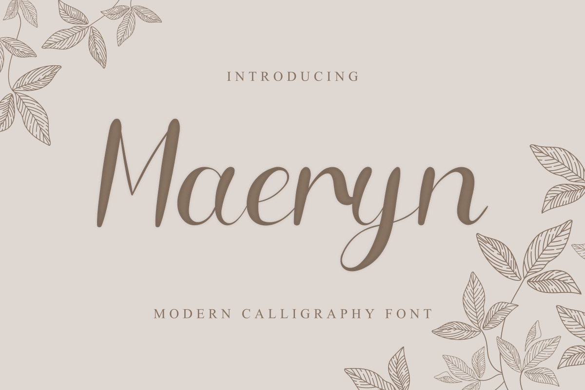 Maeryn Calligraphy Font Maeryn Calligraphy Font
