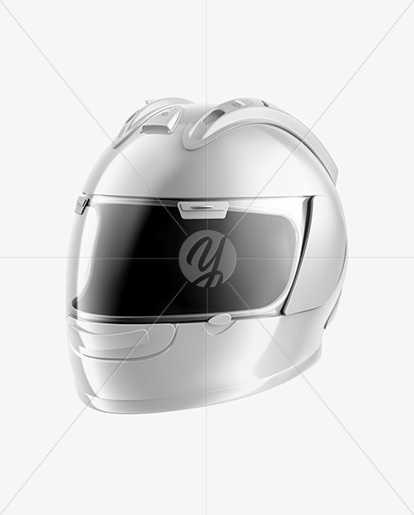 Glossy Moto GP Helmet Mockup