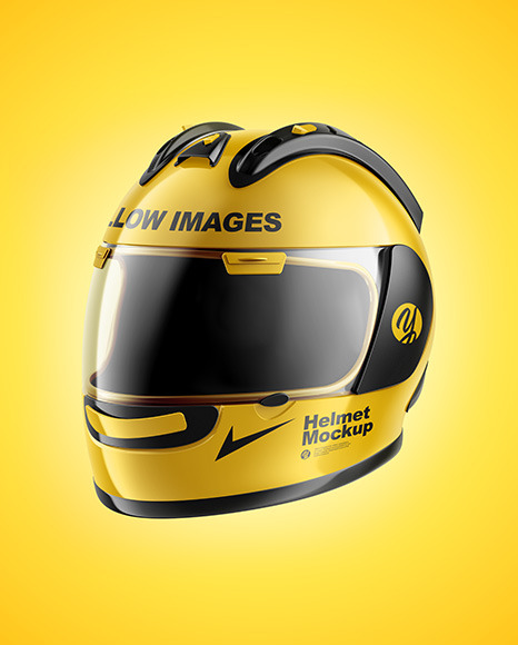 Glossy Moto GP Helmet Mockup