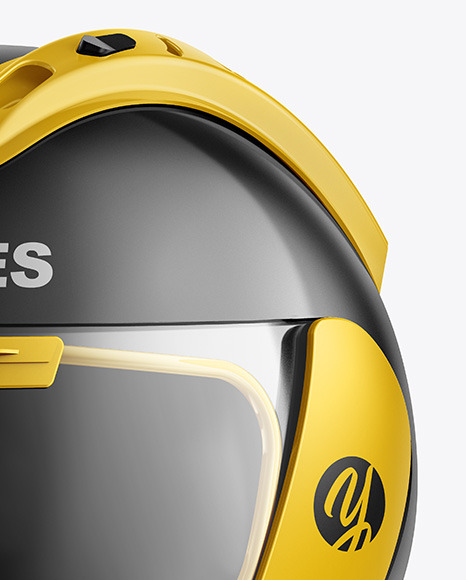 Glossy Moto GP Helmet Mockup