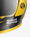 Glossy Moto GP Helmet Mockup