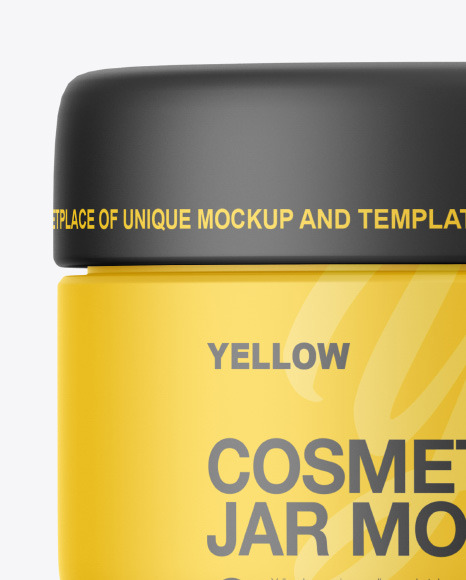 Matte Cosmetic Jar Mockup