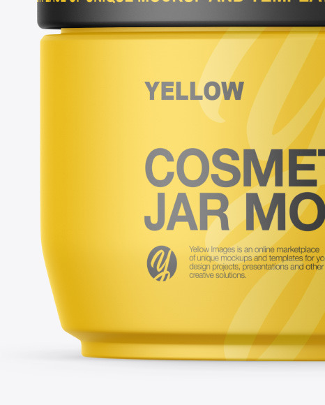 Matte Cosmetic Jar Mockup