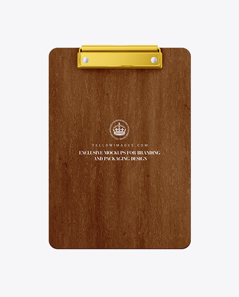 Wooden Clipboard W/ A4 Paper Mockup