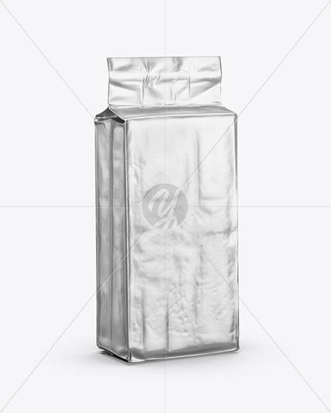 Matte Metallic Coffee Bag Package Mockup