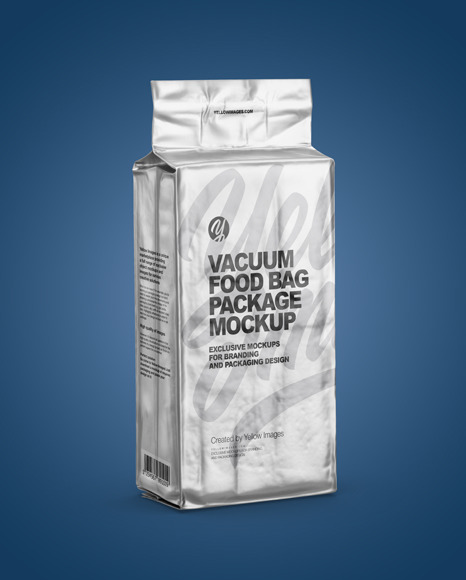 Matte Metallic Coffee Bag Package Mockup