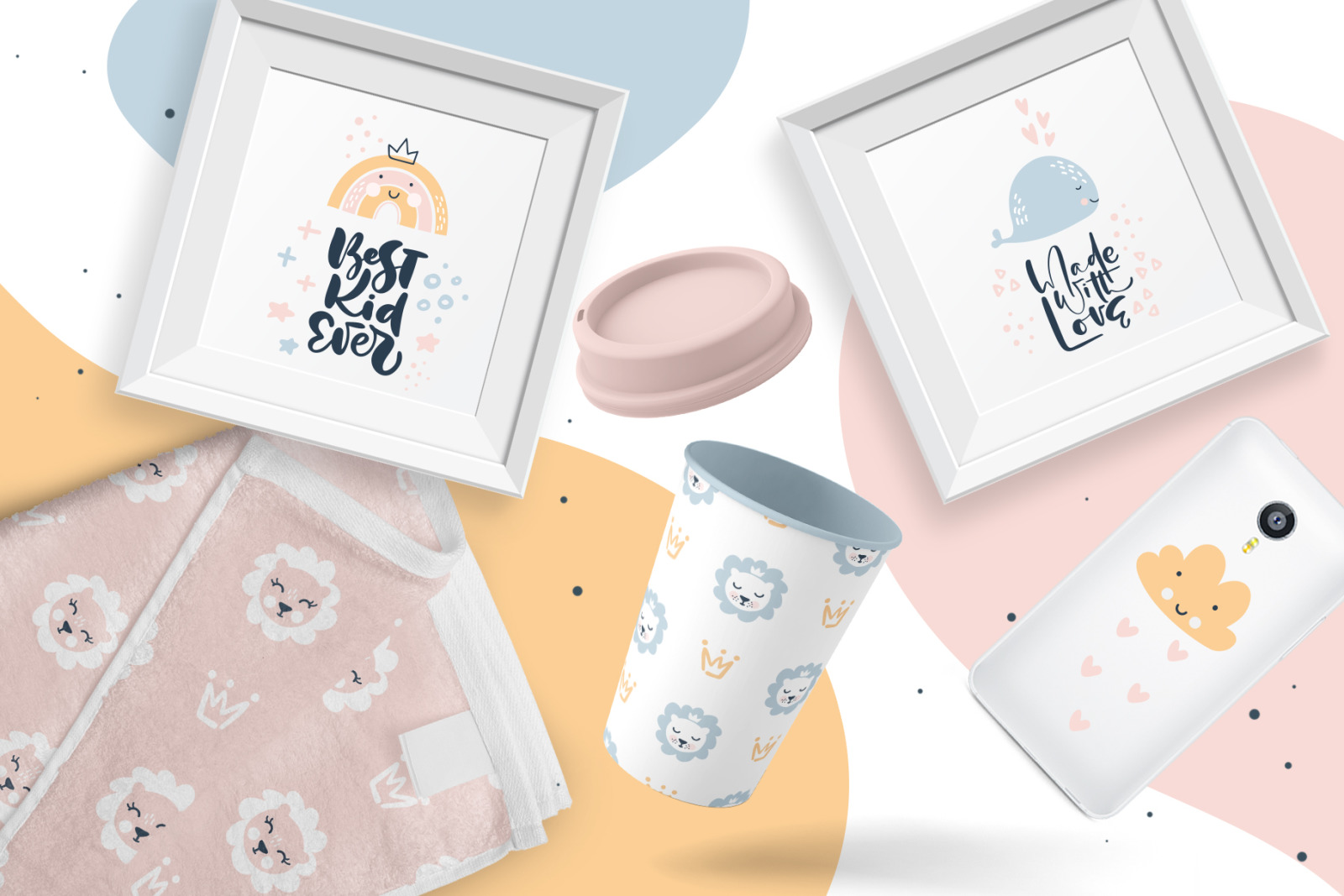 Hello Baby animals & calligraphy Hello Baby animals & calligraphy