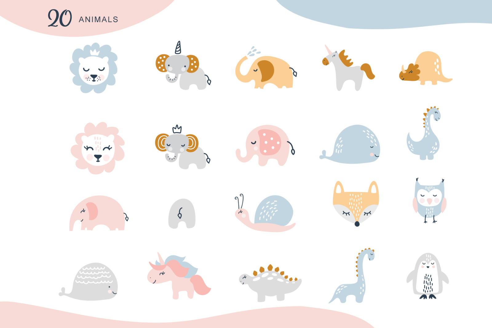 Hello Baby animals & calligraphy Hello Baby animals & calligraphy