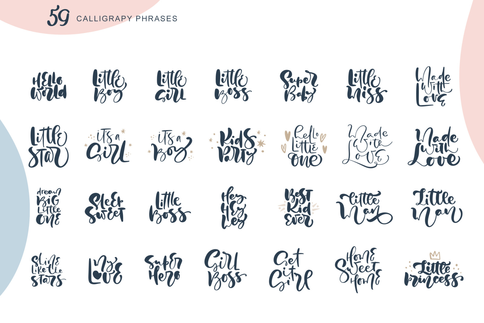 Hello Baby animals & calligraphy Hello Baby animals & calligraphy