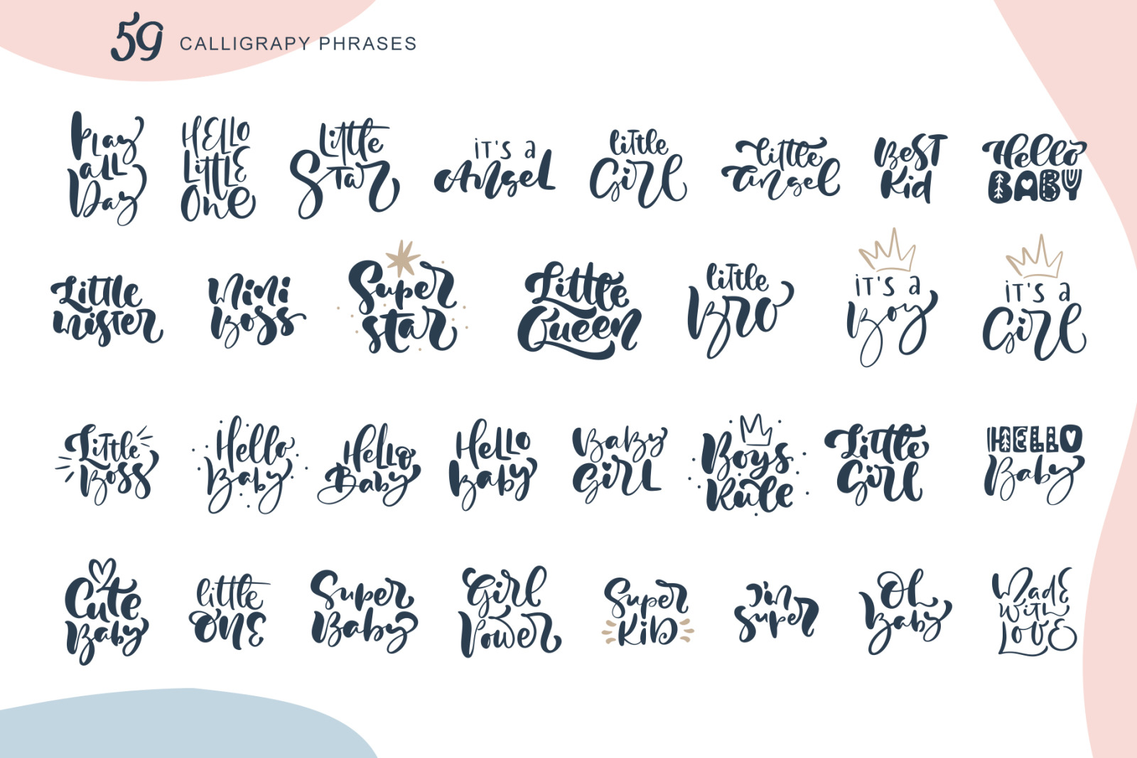 Hello Baby animals & calligraphy Hello Baby animals & calligraphy