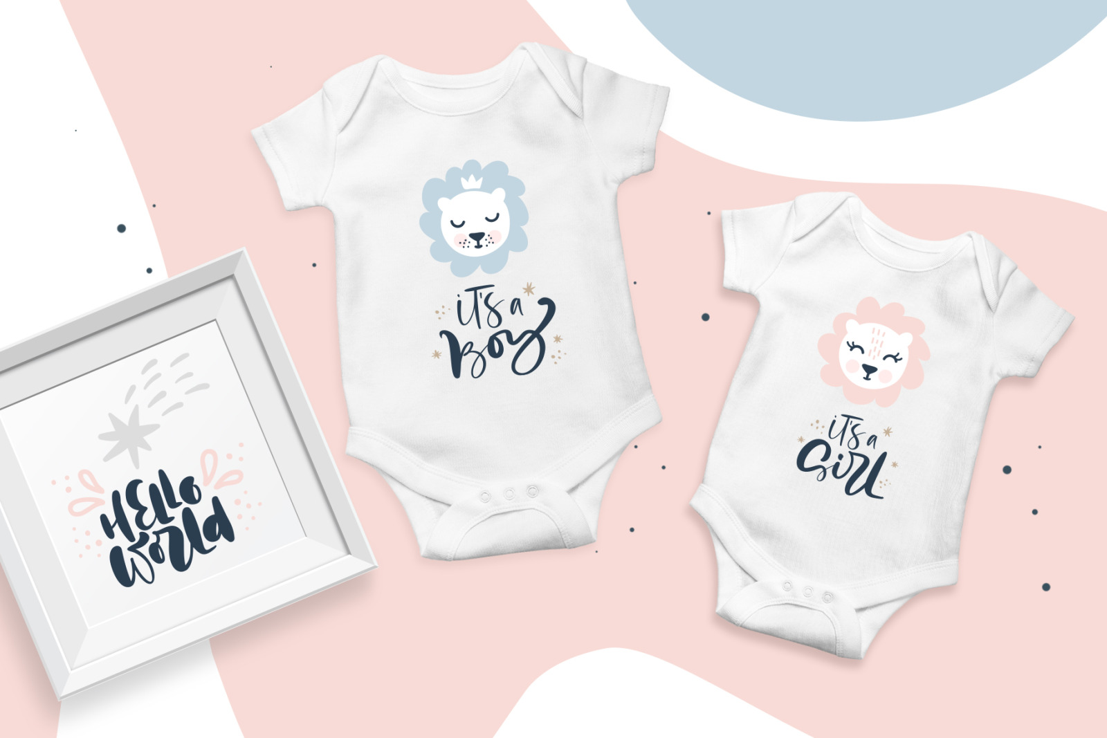 Hello Baby animals & calligraphy Hello Baby animals & calligraphy