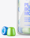 Plastic Bottle with Gummies Mockup